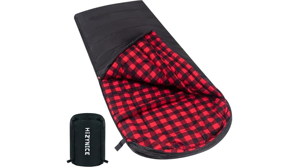 cold weather flannel sleeping bag