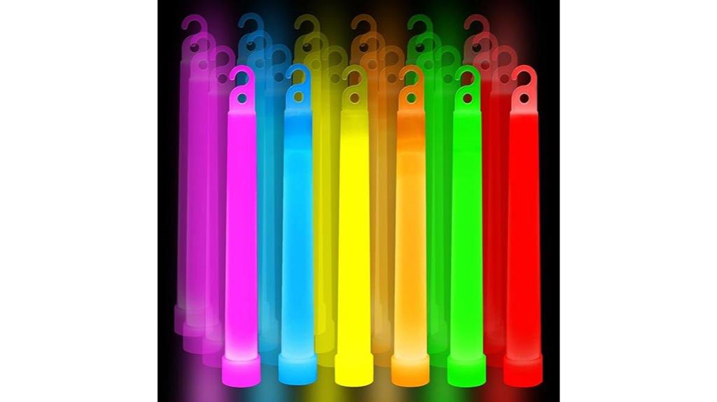 colorful camping glow sticks