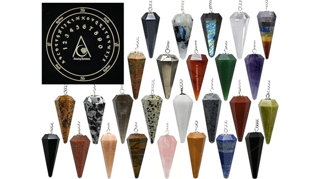 crystal pendulum set