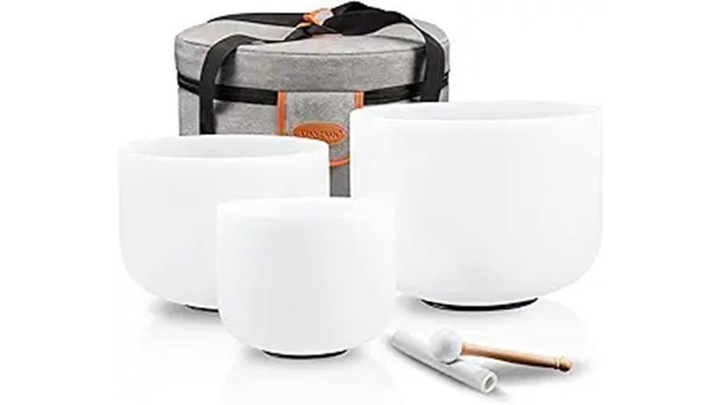 crystal singing bowls set