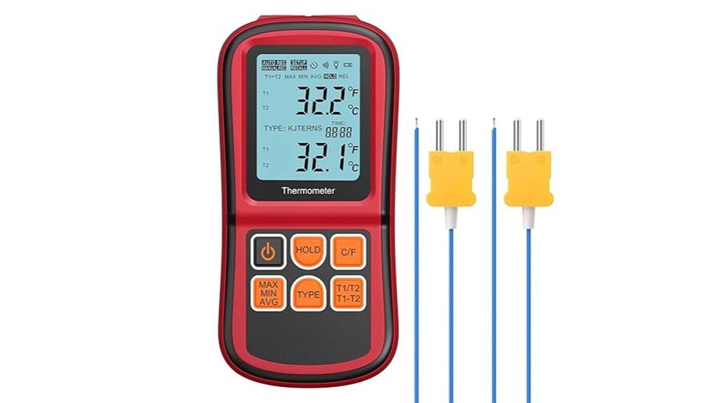 digital thermometer with dual probes
