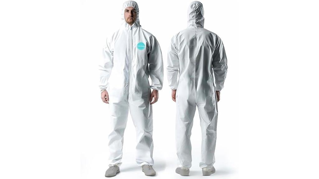 disposable hazmat suit set
