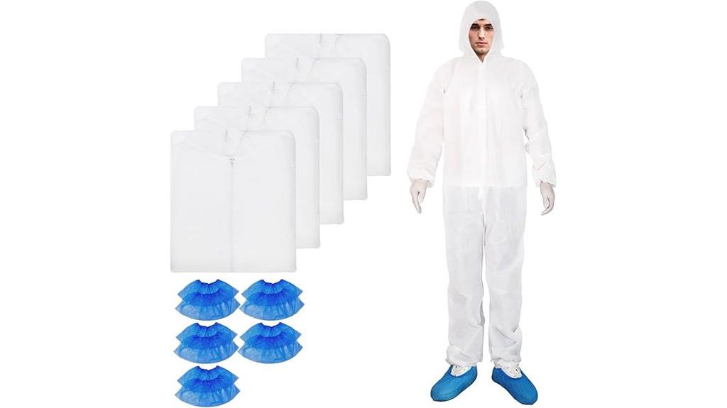 disposable white coveralls