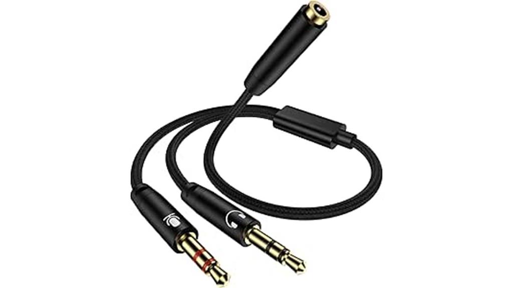 dual 3 5mm audio adapter