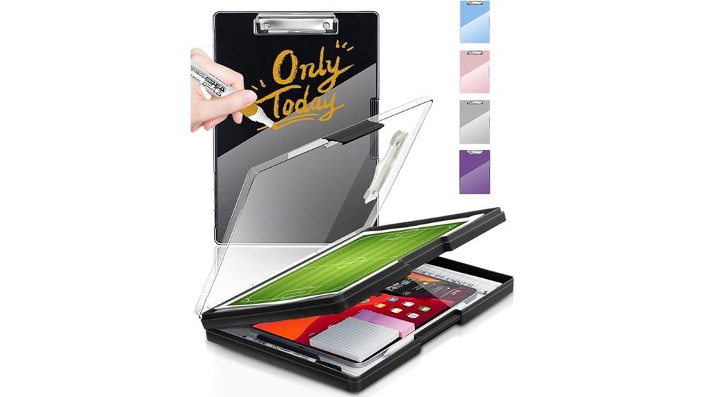 dual compartment clear clipboard