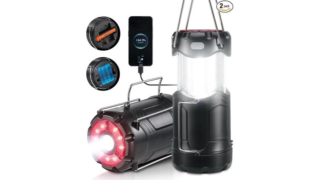 dual rechargeable camping lantern