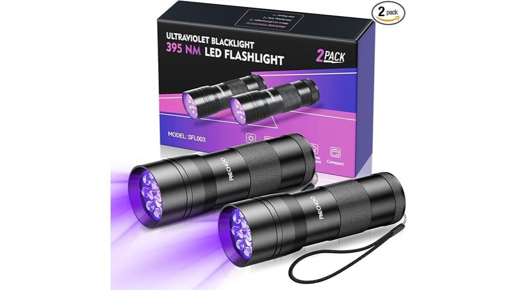 dual uv flashlight set