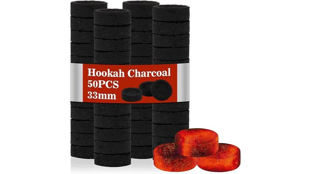 fifty incense charcoal briquettes
