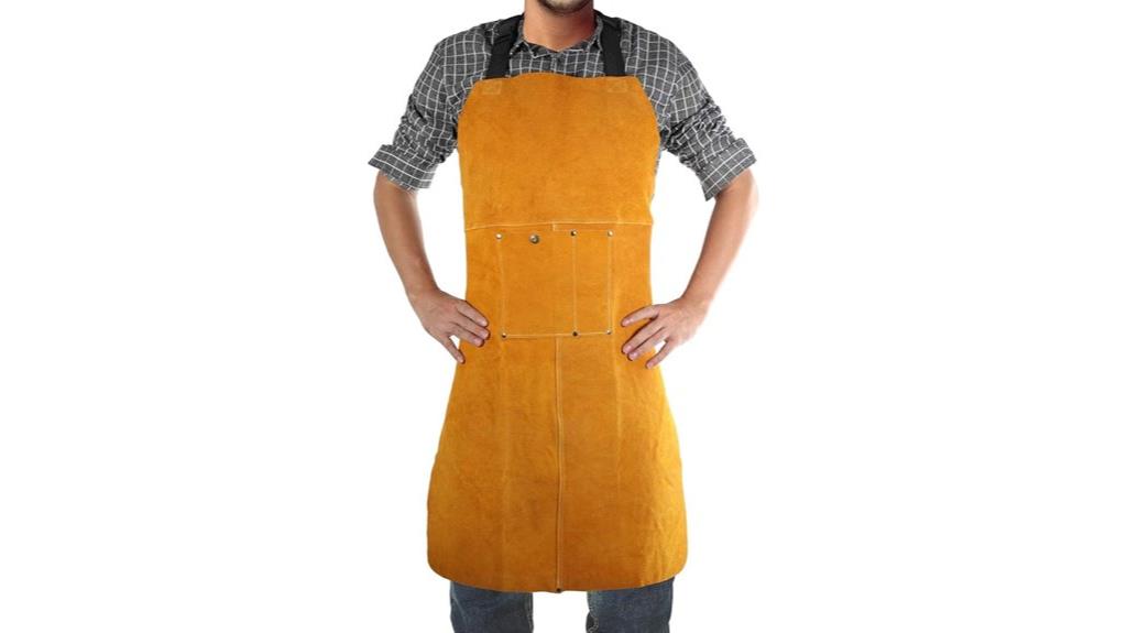 flame resistant leather welding apron