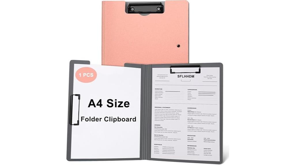 foldable clipboard with low clip