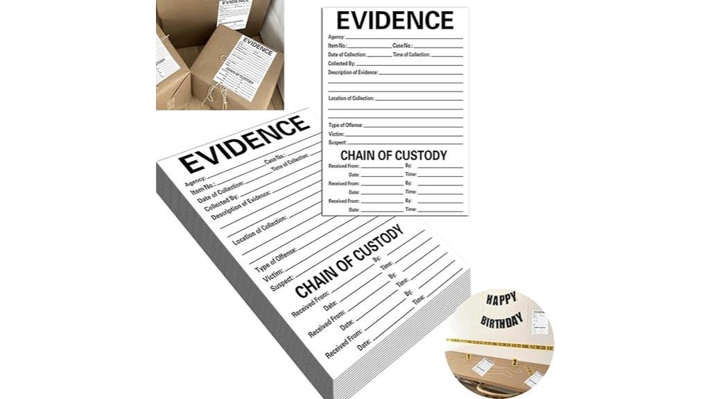 four inch adhesive evidence labels