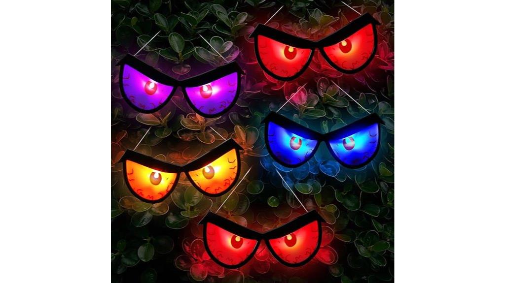 glowing yard halloween eyes