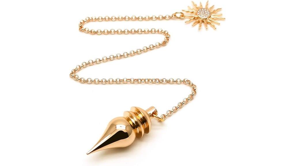 goddess brass dowsing pendulum