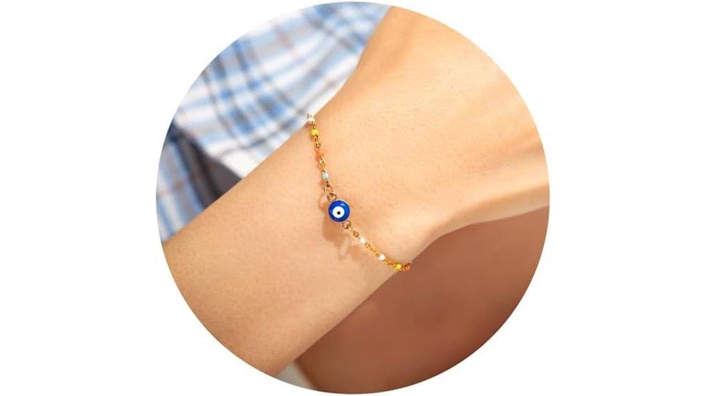 gold eye bracelet women