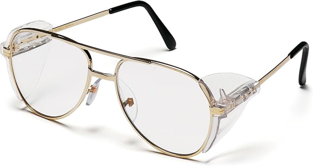 gold frame clear lenses