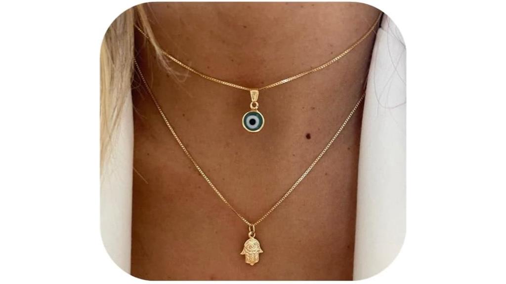 gold plated evil eye