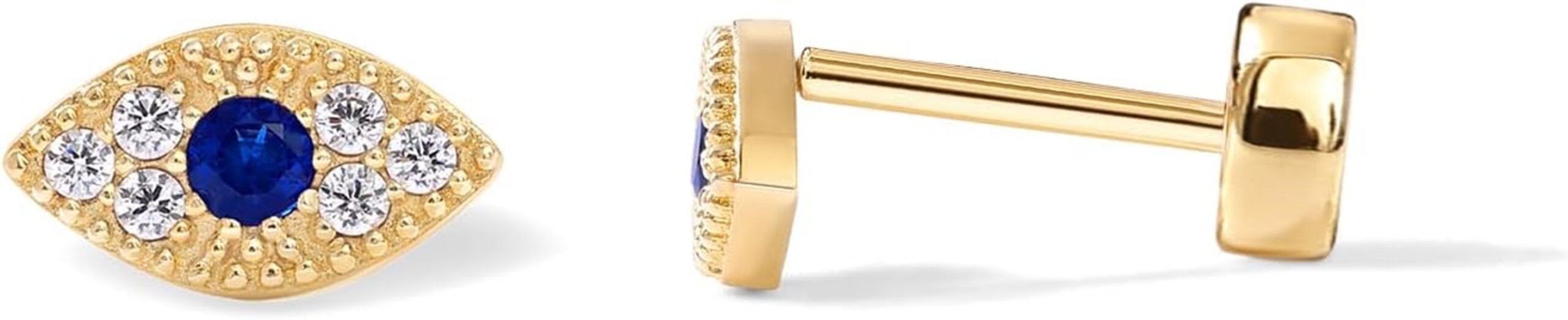 gold plated flat back earrings