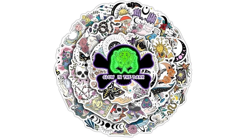 gothic witch tarot stickers