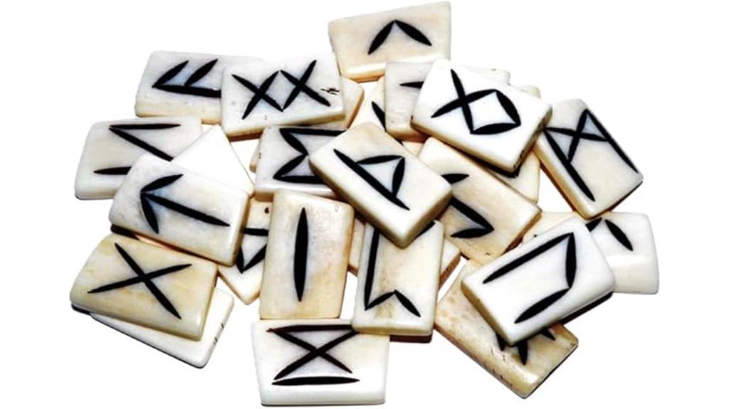 green azure bone rune set