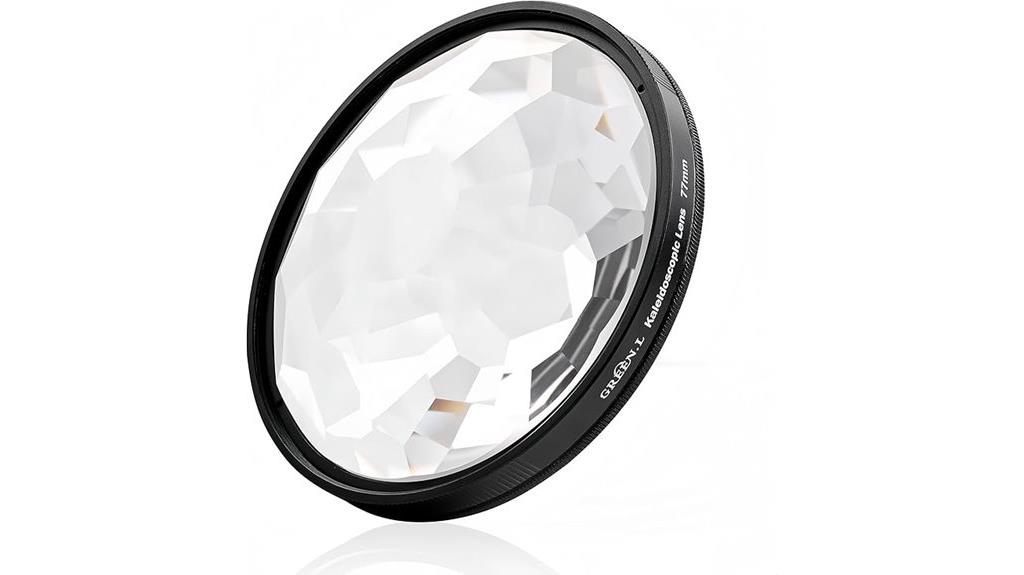 green kaleidoscope prism filter