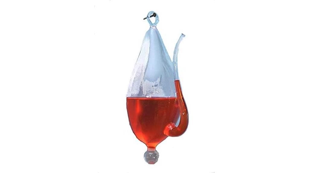 hand blown weather barometer