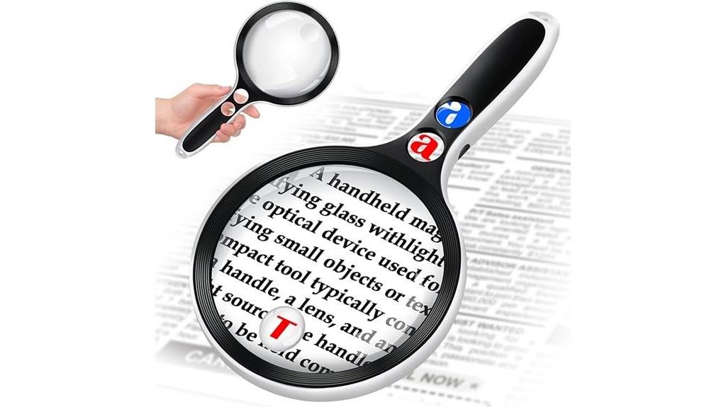 illuminated multi magnification glass