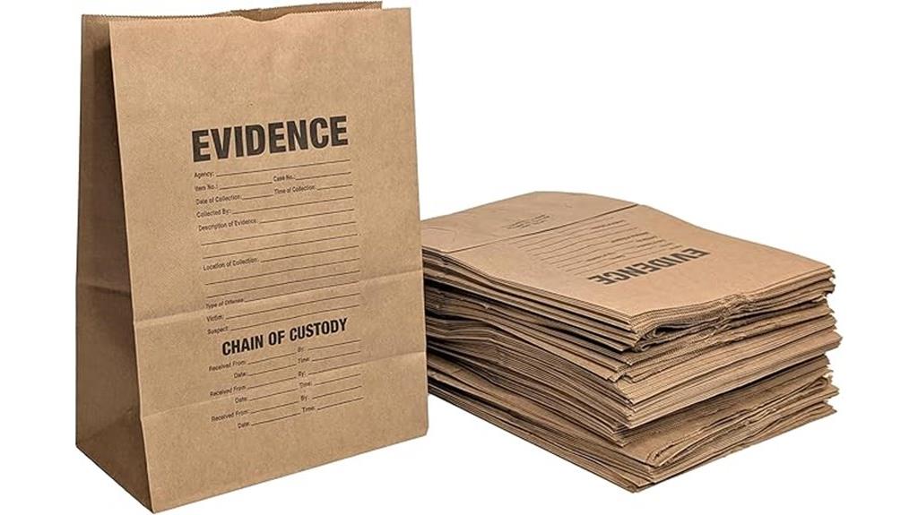 large 100 pack evidence bags