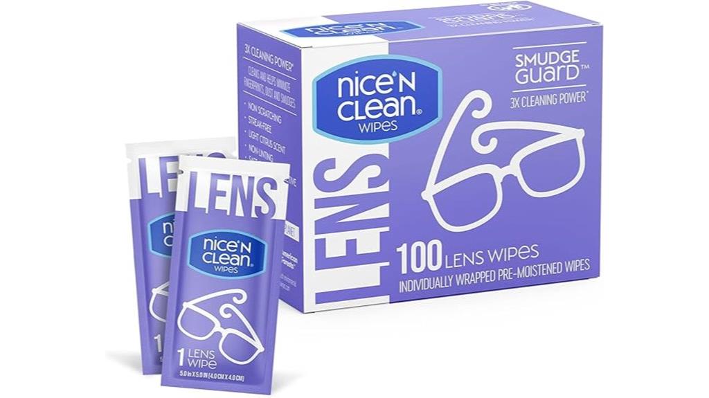 lens cleaning wipes package