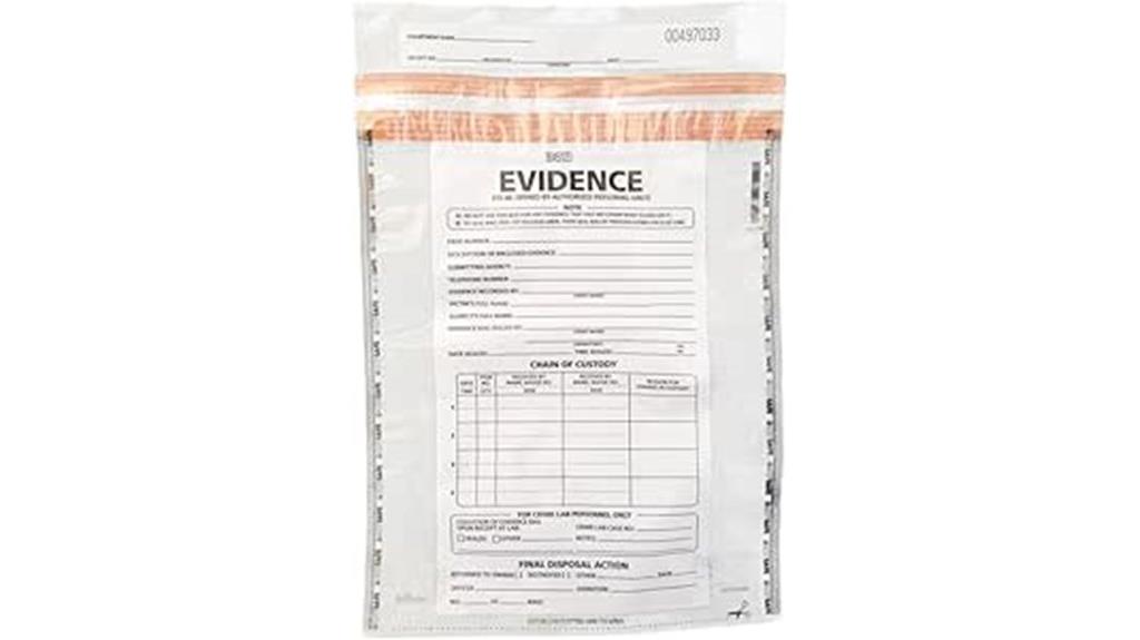 medium plastic evidence bags