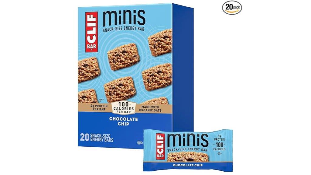 mini chocolate chip energy bars