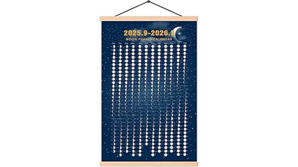 moon phases poster 2025 2026