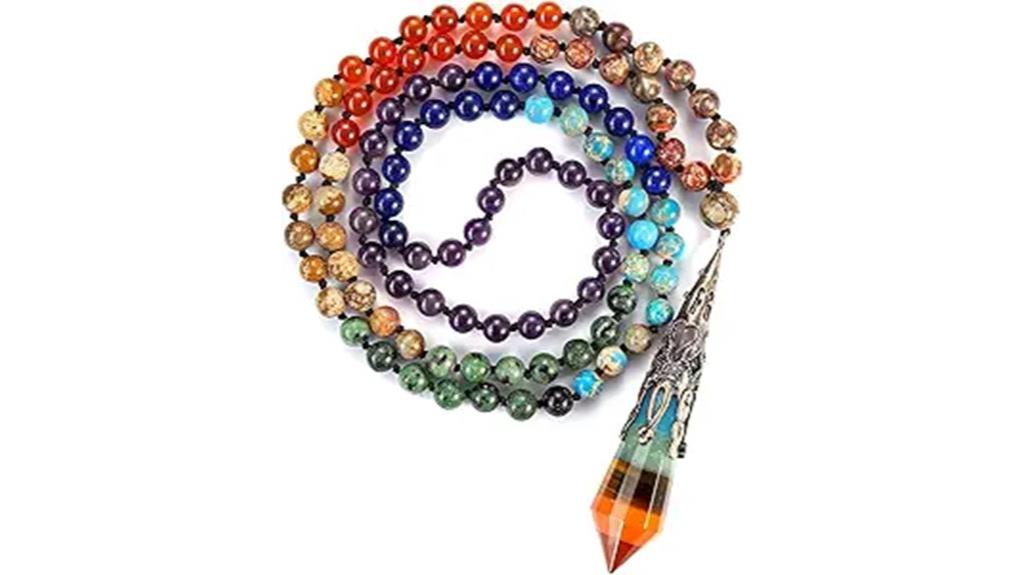natural chakra prayer beads