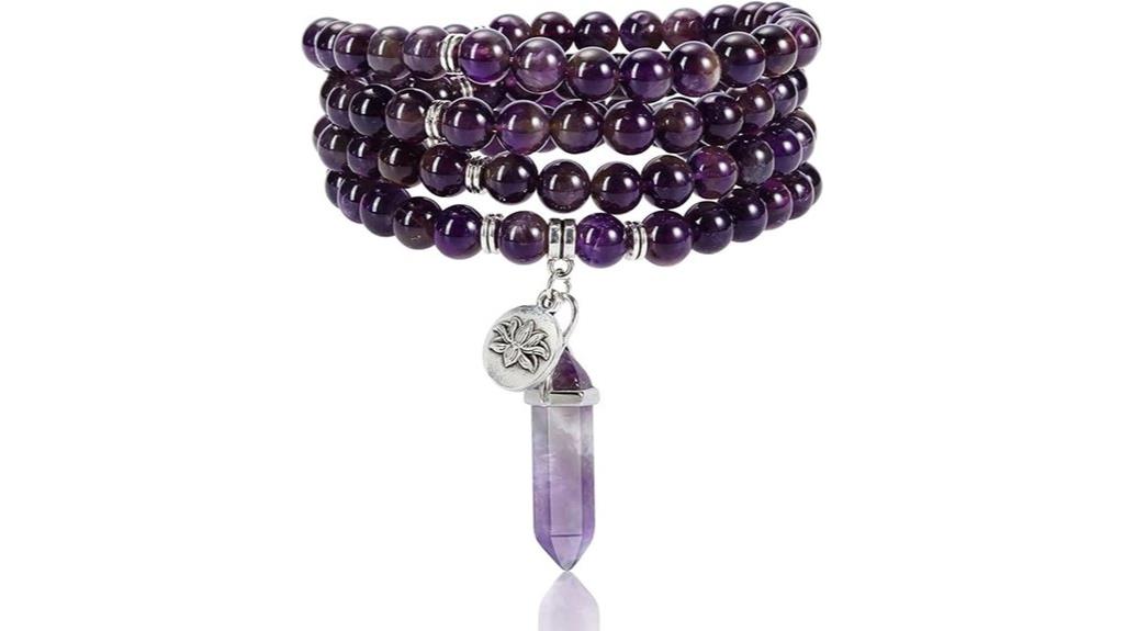 natural gemstone mala bracelet