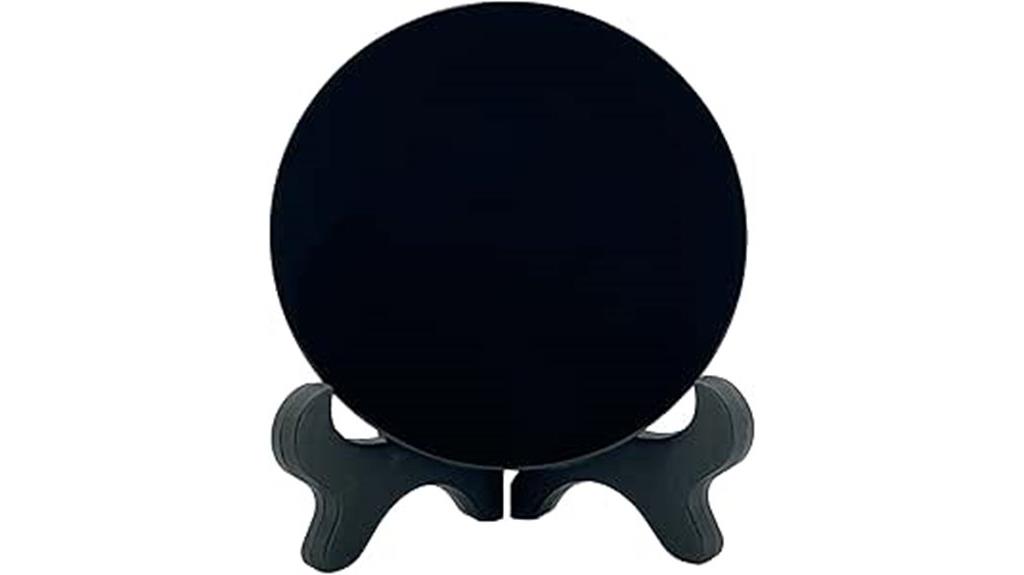 obsidian scrying mirror set