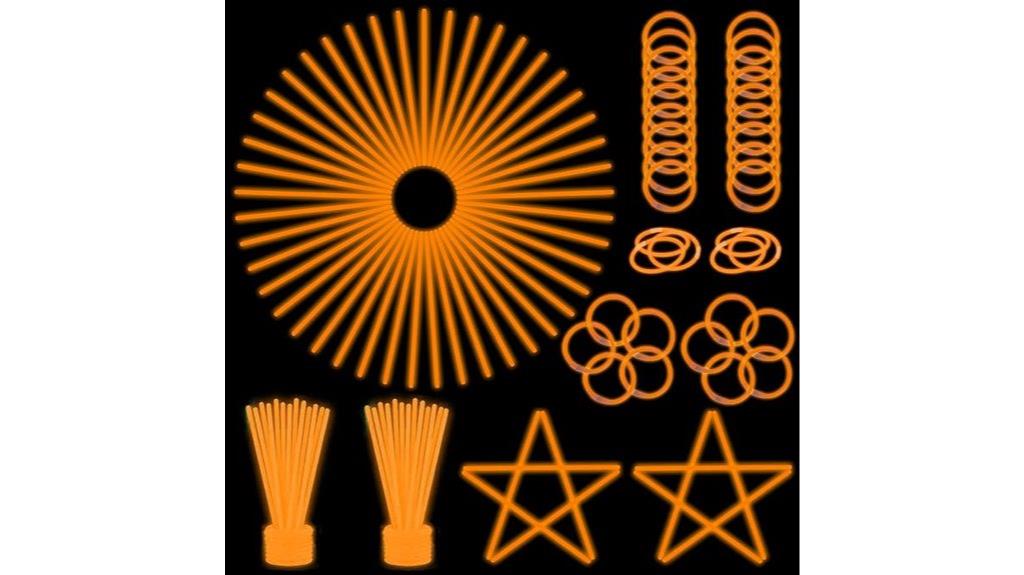 orange glow stick set