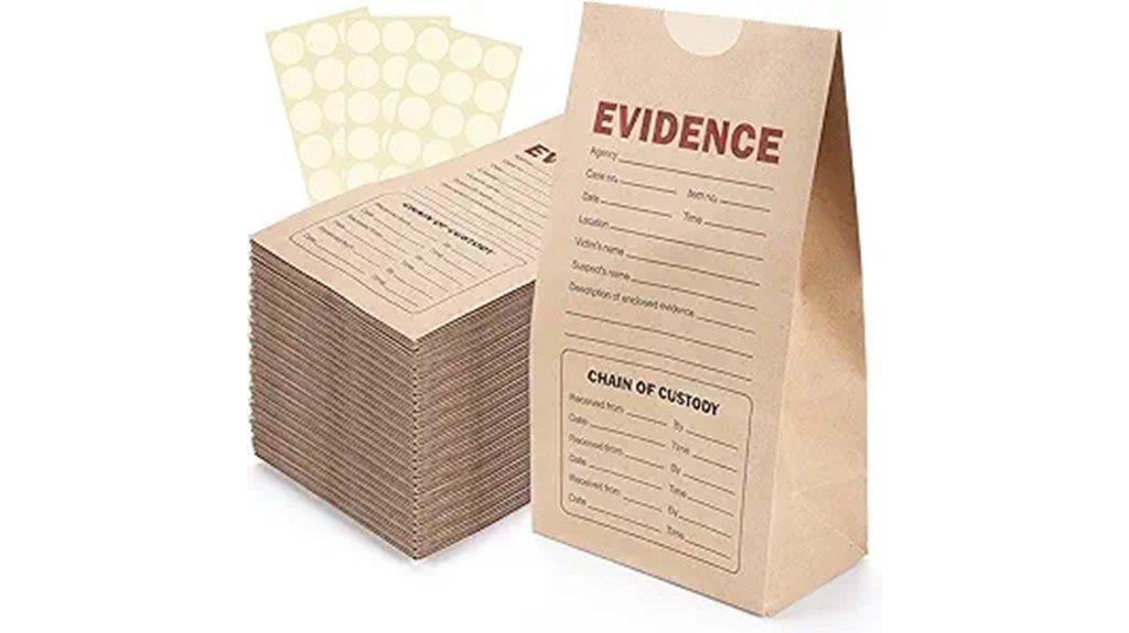 pack of 100 evidence bags
