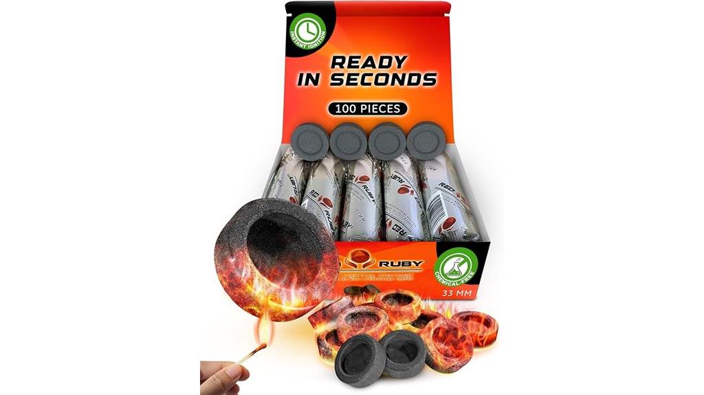 pack of 100 incense coals