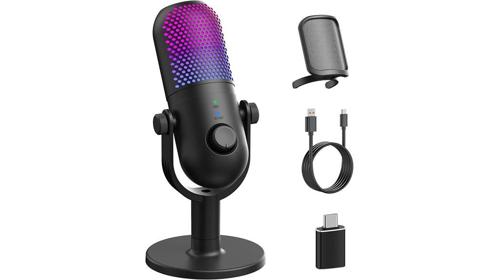 pc gaming condenser microphone