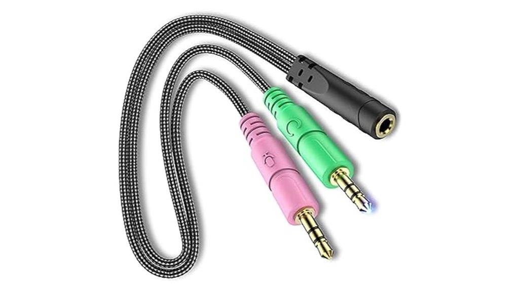 pc headset microphone splitter