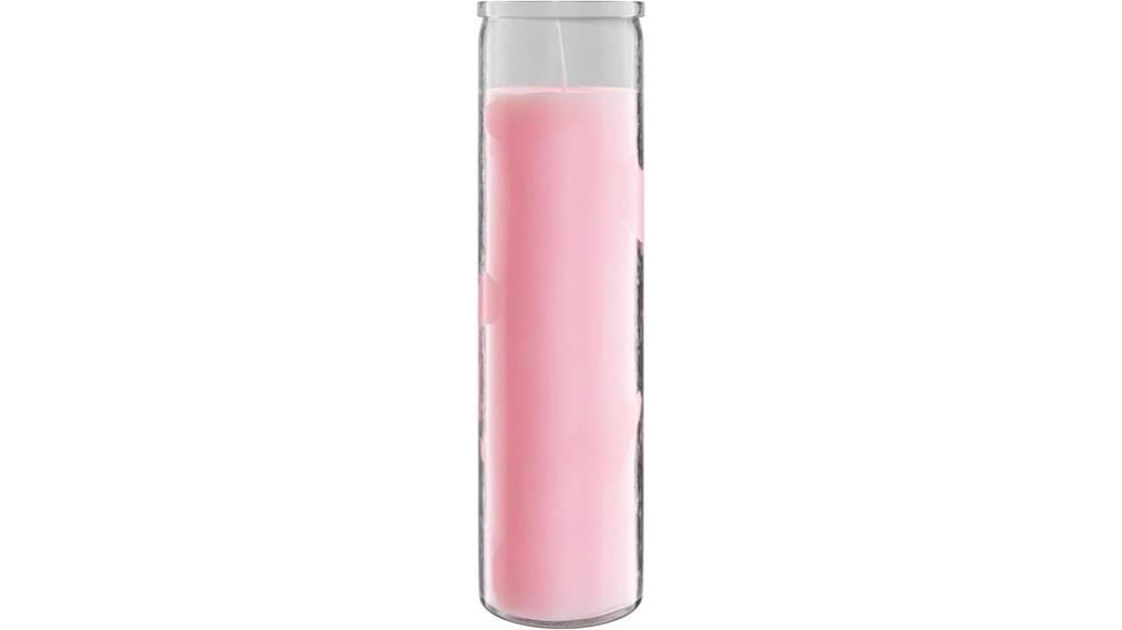 pink scented candle jar