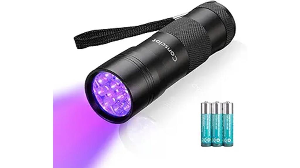portable 12 led uv flashlight