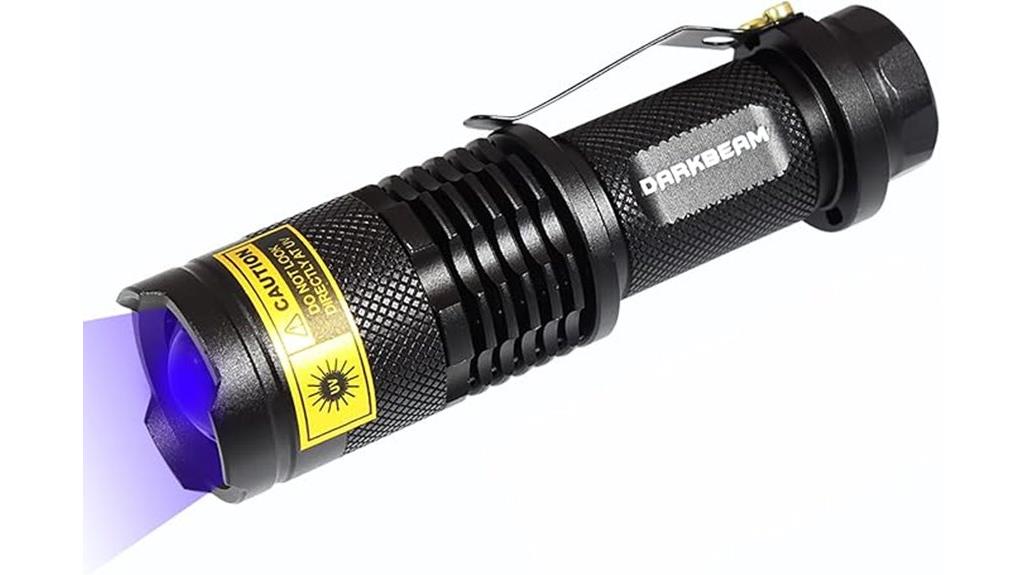 portable 365nm uv flashlight