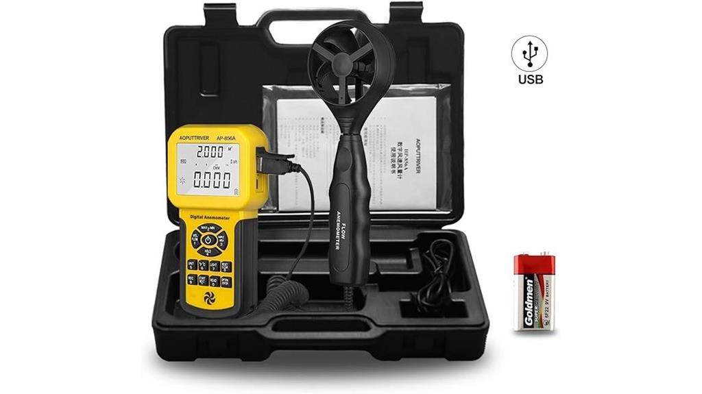 portable hvac airflow meter