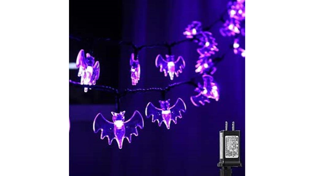 purple halloween led bat strings