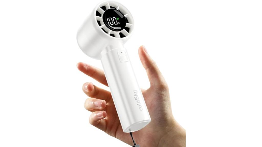 rechargeable 5 speed handheld fan