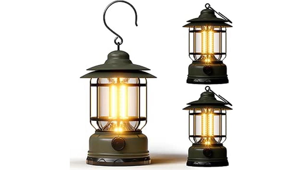 rechargeable camping lantern set