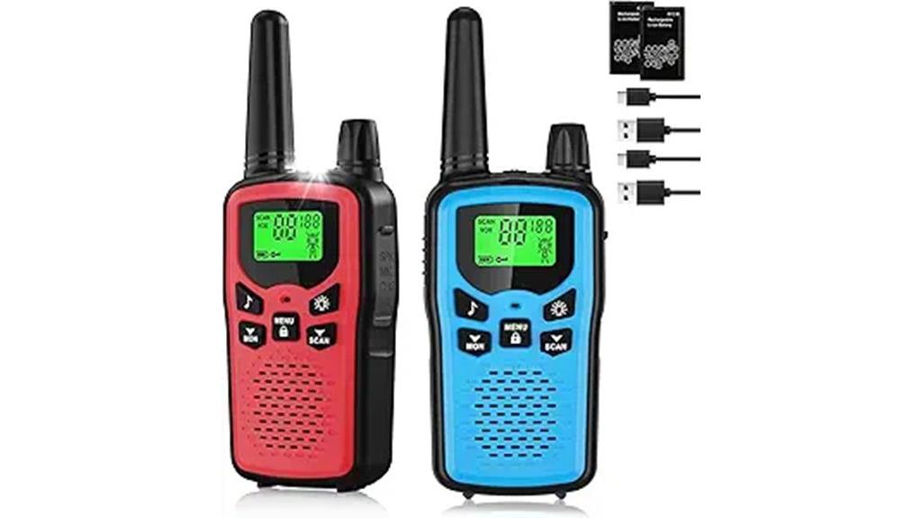 rechargeable long range walkie talkies