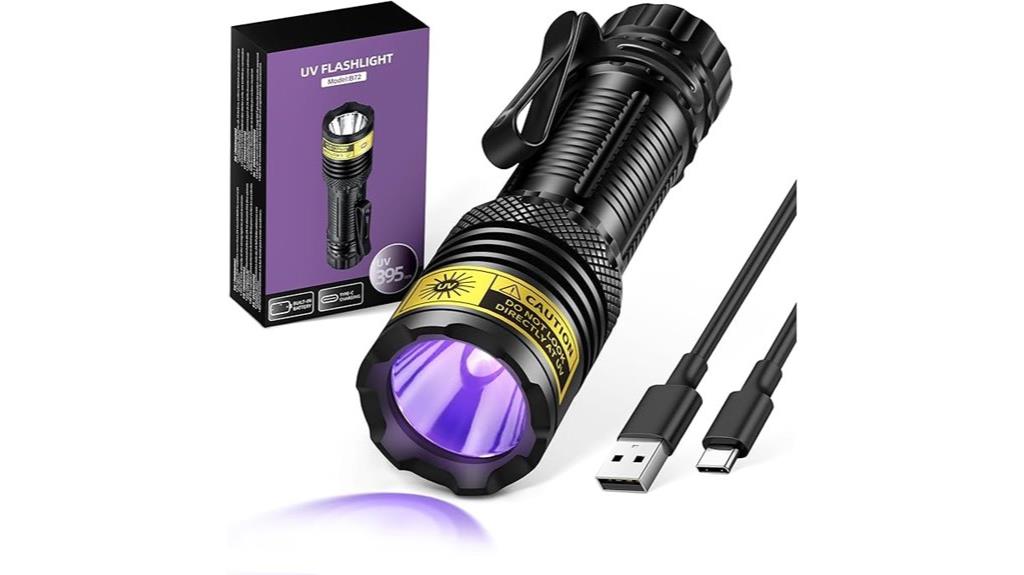 rechargeable mini uv flashlight