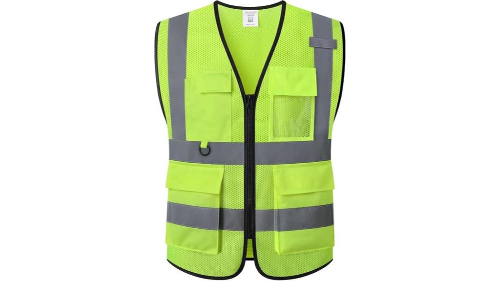 reflective safety vest with pockets