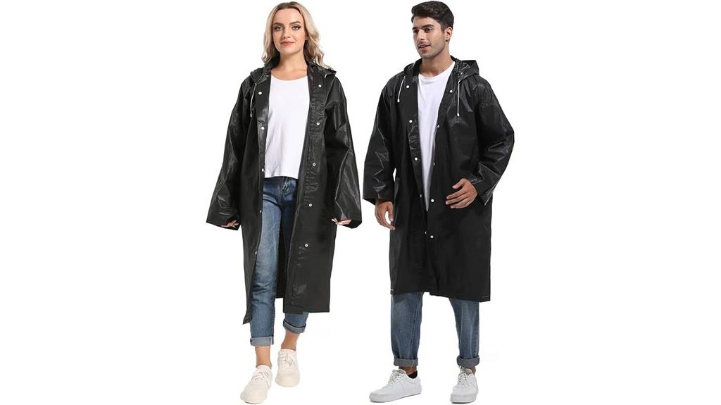reusable adult rain jackets